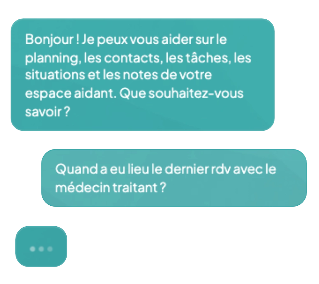 Illustration de l'assistant IA dans l'application Darni