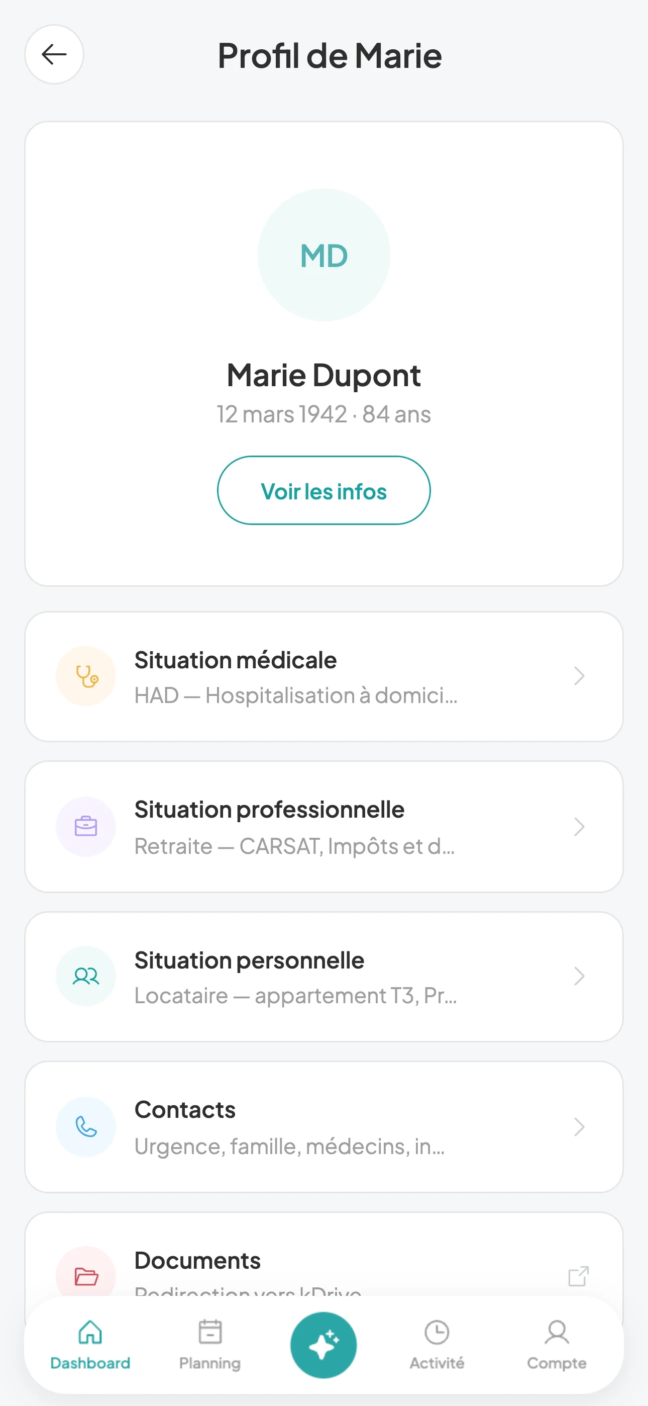 Capture d'écran de l'application Darni